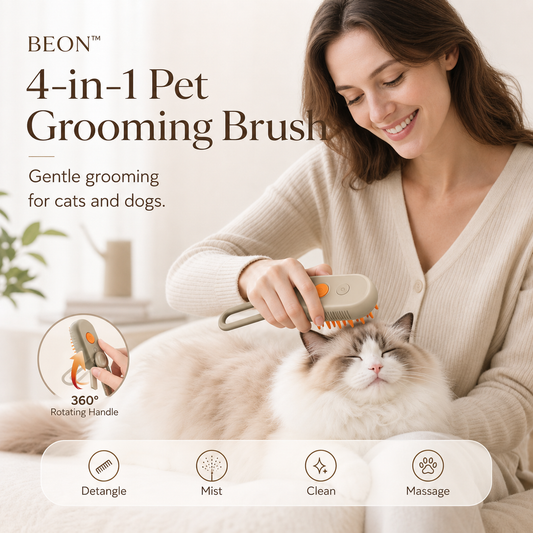 BEON™ 4-in-1 Steam Pet Grooming Brush