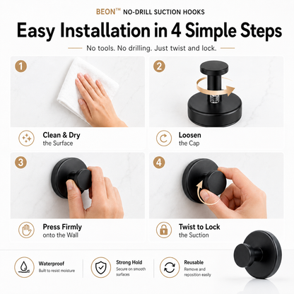 BEON™ No-Drill Suction Hooks